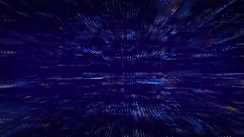 Digital blue background of particles. Abstract futuristic illustration. Stock Footage 275862927