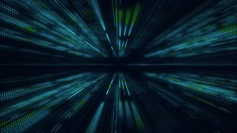 Digital blue background of particles. Abstract futuristic illustration. Big data Stock Footage 275863475