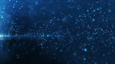 Digital blue color wave particles and dust abstract background Stock Footage 92581706