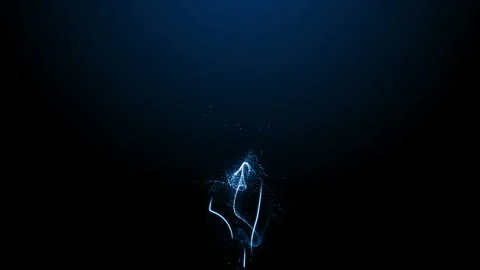 Digital blue color wave particles and light abstract background Stock Footage 116176723