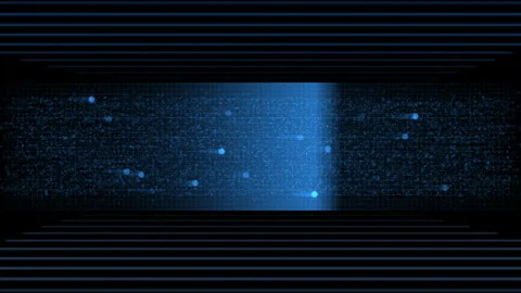 Digital Blue Data Flow Representation Background Stock Footage 309785237