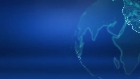 Digital Blue Earth Globe Loop Video stock 346739438