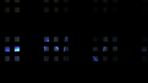 Digital blue light squares on black. Stock Footage 335353095