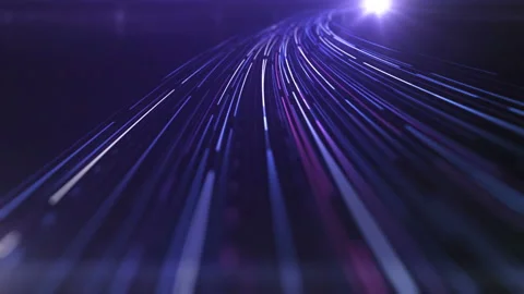 Digital blue light streaks. Abstract 3d rendering motion background. 4K, UHD Stock Footage 122916009