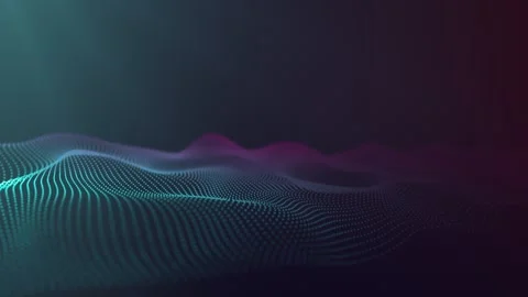 Digital blue pink waves. Wavy magenta turquoise gradient. Looping graphic l.. 스톡 동영상 279011782