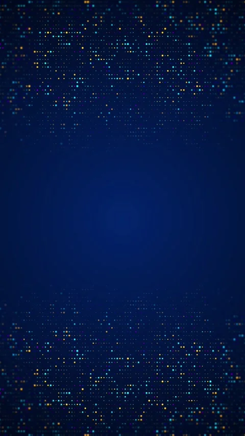 Digital blue pixel border tiny dots, abstract matrix pattern, deep copy space, g Stock Footage 340456089