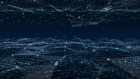 Digital Blue Plexus Stock Footage 172114464