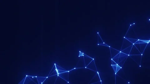 Digital blue plexus Video stock 299424086