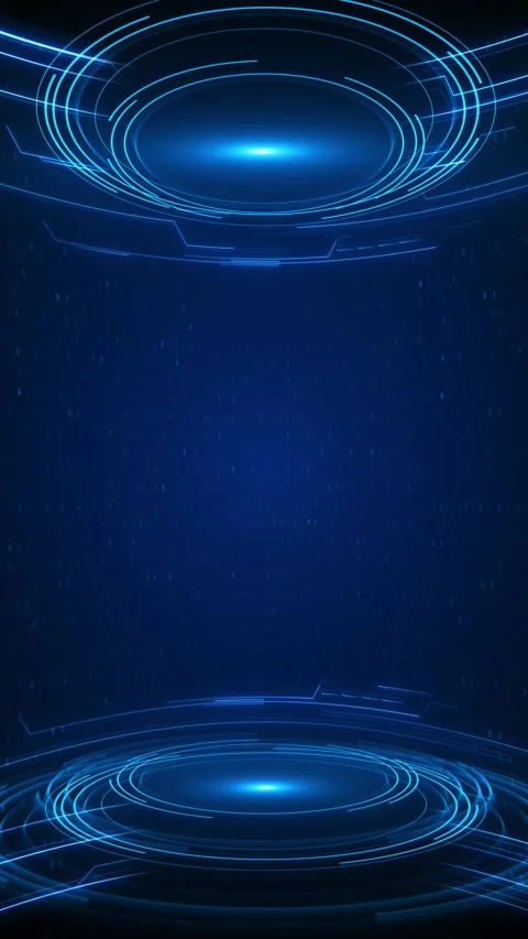 Digital Blue Portal Interface Template Stock Footage 340408945