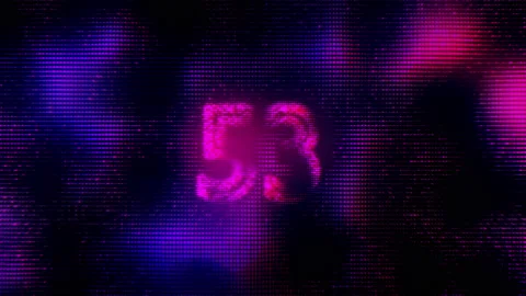 Digital blue purple Countdown Square Matrix Pattern 4K UHD Stock Footage 229258039