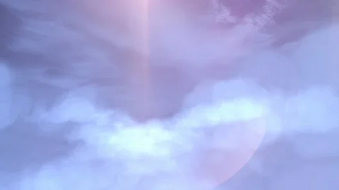 Digital blue sky clouds. Fly through the air n a hot summer day. Stock Footage 125813277