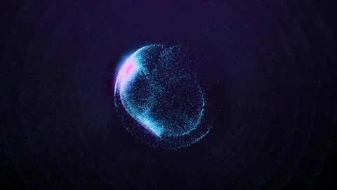 Digital blue sphere with glowing lines structure Stock Footage 280308540
