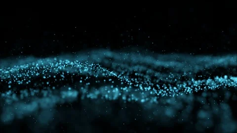 Digital blue wave particle background. Abstract background. Stock Footage