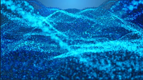 Digital blue wave particle background. Abstract background. Stock Footage 113138228