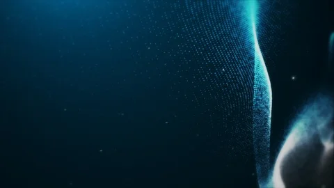 Digital blue wave technology Background Stock Footage 111216292
