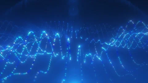 Digital Blue Waves Stock Footage 281490371
