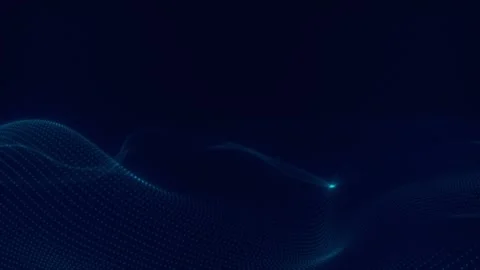 Digital Blue Waves Stock Footage 283636095