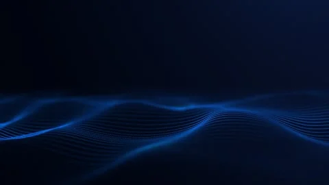 Digital blue waves. Linear sea. Looping graphic landscape, typographic map... Stock Footage 279011828