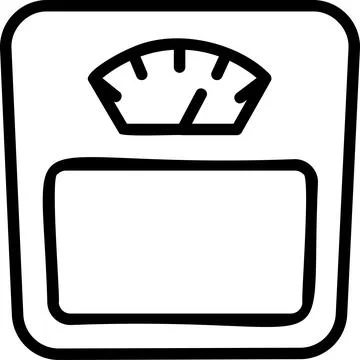 Digital body weight scale for weight control Stock Illustration