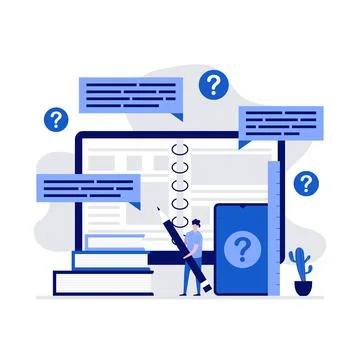 Digital book concept with characters. Online library for education. Modern .. Stock Illustration
