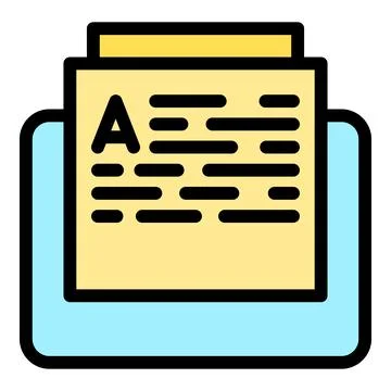 Digital book folder icon vector flat Stock Illustration