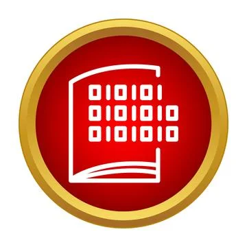 Digital book presenting binary code and data learning Stockillustratie
