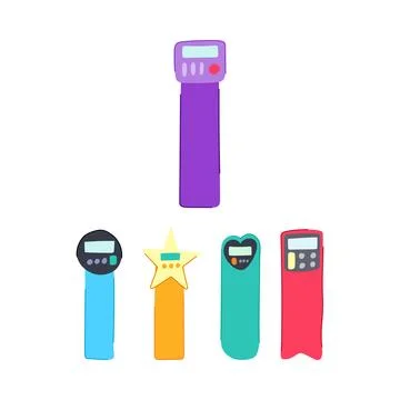Digital bookmarks for reading and learning concept Stock Illustration