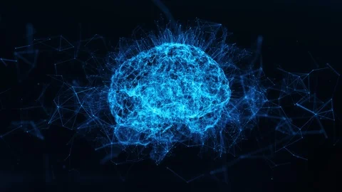 Digital Brain Ai Artificial Intelligence Deep Data Machine Learning loop 4k Stock Footage 117243863