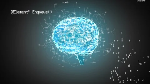 Digital brain and program codes Stock Footage 108867726