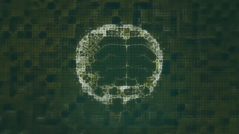 Digital brain animation symbolizes global science research connections. 库存影片 315948336