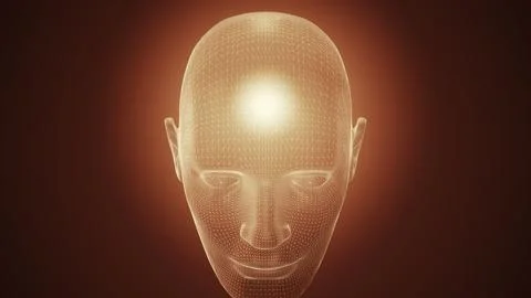 Digital brain with artificial intelligence Stock Illustration