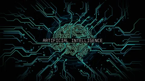 Digital Brain Artificial Intelligence Network 04 Stock Footage 140166928