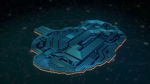 Digital Brain Artificial Intelligence Network Connection 4k Stock Footage 145835182