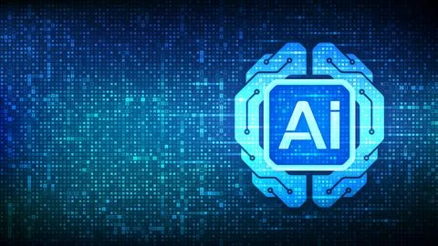 Digital brain. Artificial Intelligence technology concept. AI. Neural network Stock Illustration