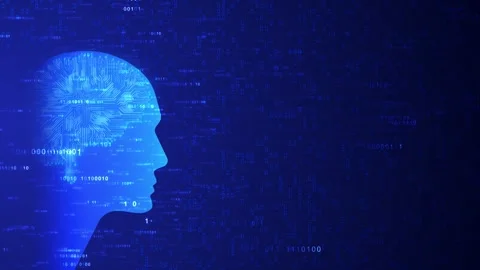 Digital Brain Binary Matrix Intelligence Background Stock Footage 315412157