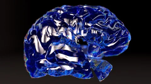 Digital brain broken or sick Stock Footage 111669337