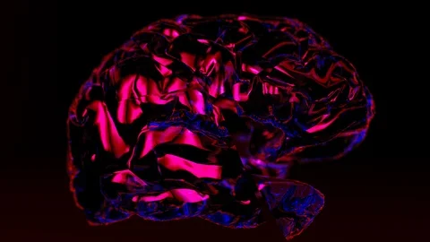 Digital brain broken or sick Stock Footage 111817025
