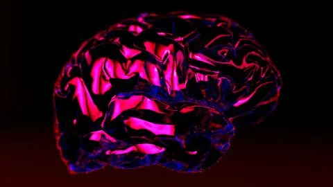 Digital brain broken or sick Stock Illustration