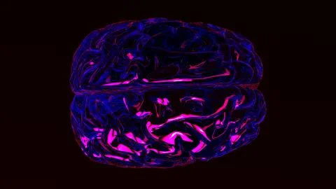 Digital brain broken or sick Stock Illustration