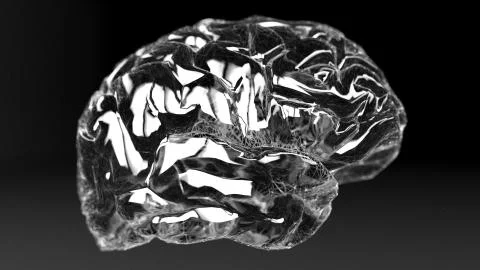 Digital brain broken or sick Stock Illustration