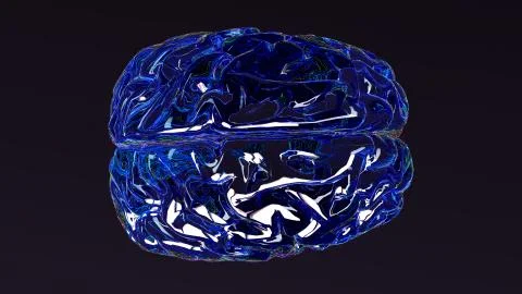 Digital brain broken or sick Stock Illustration