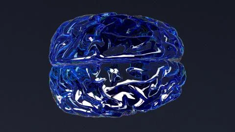 Digital brain broken or sick Stock Illustration