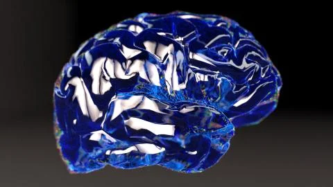 Digital brain broken or sick Stock Illustration