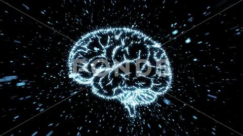 Digital brain - computing concept Stock Illustration