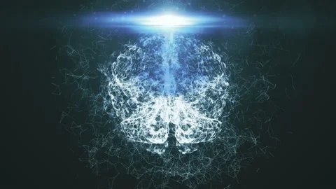 Digital Brain, concept for Artificial Inteligence, Future Medicine Stock Footage 168980460