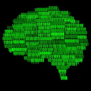 Digital Brain Illustration Stock Illustration