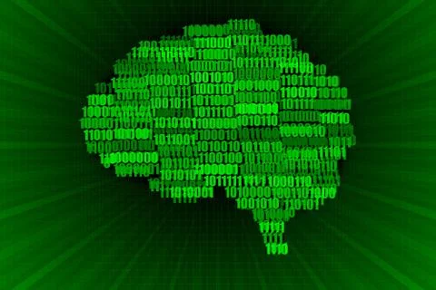 Digital Brain Illustration Stock Illustration