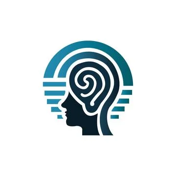 Digital brain logo solution vector icon logo design Hallucinations icon vector i Stock Illustration