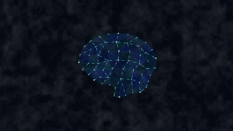 Digital brain mesh with network connection, artificial intelligence, data s.. Stock Footage 348327837