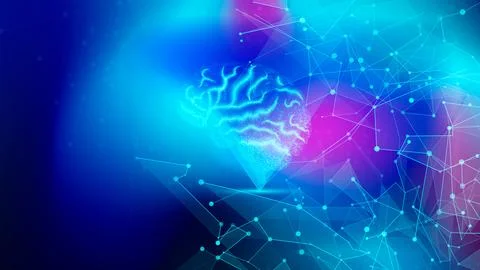 Digital Brain Network Concept vector illustration Stock Illustration